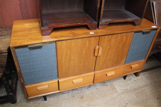 1960s teak side cabinet fitted drawers and cupboards